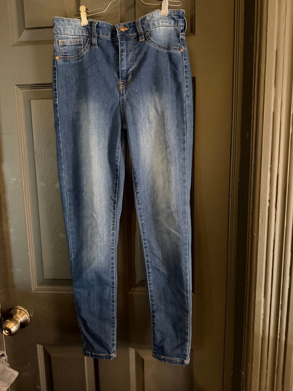 Classic Indigo Skinny Jeans for Women - Stretch Mid-Rise